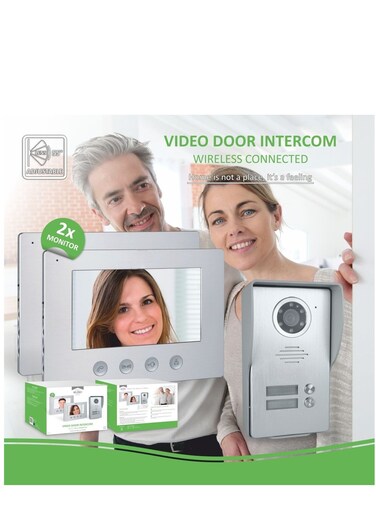 جرس باب ذكي مزود بكاميرا عرض – كاميرا أمان داخلية قابلة للتوصيل   جرس باب فيديو صغير الحجم مع صوت ثنائي الاتجاه وكشف الحركة وإعداد سهل