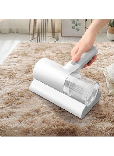 مكنسة كهربائية لاسلكية لتنظيف المراتب مع ضوء الأشعة فوق البنفسجية – مكنسة كهربائية محمولة لتنظيف السرير بقوة شفط قوية للوسائد والأريكة والسجاد والألعاب المحشوة والأسطح القماشية