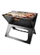 BBQ Grill Camping Grill &ndash; Foldable &amp; Portable Outdoor Barbecue for Camping, Picnics, Beach Parties, and Traveling   Compact, Durable, Easy Storage (Black)
