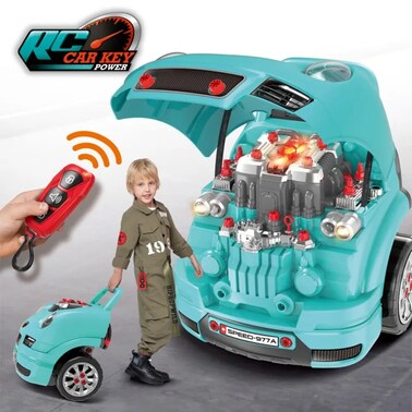 Kids Car Engine Toy Set, Educational Workshop Play Maintenance and Repair Station, STEM Learning Tool for Hands-On Fun and Creativity, Toy Car Mechanic Kit 
