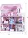 Kids Wooden Dollhouse 3 Story Pretend Play Dreamhouse with Furniture &amp; Accessories, Large DIY Doll House for Girls, Toddlers &amp; Children, Creative Role-Playing Toy