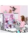 Kids Wooden Dollhouse 3 Story Pretend Play Dreamhouse with Furniture &amp; Accessories, Large DIY Doll House for Girls, Toddlers &amp; Children, Creative Role-Playing Toy