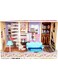 بيت الدمية الخشبي للأميرات للأطفال - مجموعة ألعاب بيت الدمية التظاهري الكبيرة المكونة من 3 طوابق مع 7 قطع من إكسسوارات الأثاث، بيت أحلام كبير يمكنك صنعه بنفسك للفتيات والأطفال الصغار