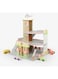 Wooden Toy Garage Multi-Storey Car Park with Working 3-Floor Lift, Elevator, Petrol Pump, Car Wash, and 3 Vehicles (Car, Ambulance &amp; Helicopter) Educational Toy