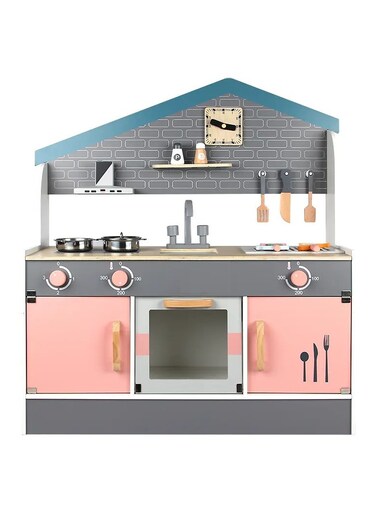 Japanese Style Wooden Kitchen Set for Kids &ndash; Pretend Play Toy Kitchen for Toddlers &amp; Preschoolers   Educational Role Play Toy for Boys &amp; Girls   
