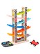 Toddler Wooden Car Ramp Racer Toy Set &ndash; 8 Mini Cars &amp; 7 Race Tracks. Montessori Toys for Boys &amp; Girls Ages 1-3, Educational Vehicle Playset