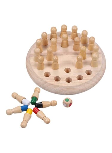 لعبة شطرنج خشبية - لعبة لوحة تعليمية وإدراكية ممتعة للأطفال   لعبة مكعبات الذاكرة الملونة للعب العائلي   تحسين مهارات التركيز والاستراتيجية   مثالية للأولاد والبنات من سن 3 سنوات فما فوق