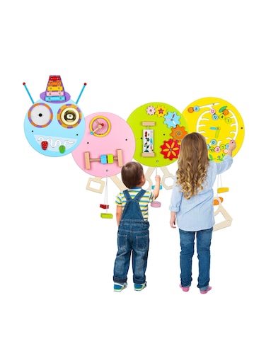 Caterpillar Activity Wall Panels &ndash; Educational Sensory Toy for Kids, 8 Interactive Games, Toddler Room D&eacute;cor, Preschool Learning Wall Toy, Sensory Development Toy