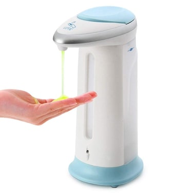 Automatic Sensor Soap &amp; Sanitizer Dispenser - Touch-Free Infrared Motion Sensor, Rechargeable, Adjustable Dispensing for Kitchen &amp; Bathroom, Hand-Free Dish Soap