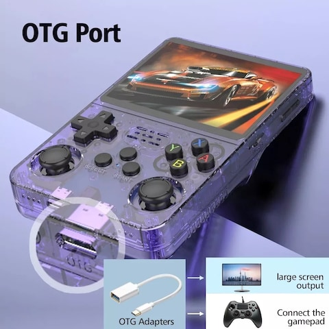 Handheld Retro Video Game Console &ndash; Linux System, 64GB Storage, 3.5-Inch IPS Screen, Portable Gaming Device with Preloaded Classic Games, 4000+ Titles,