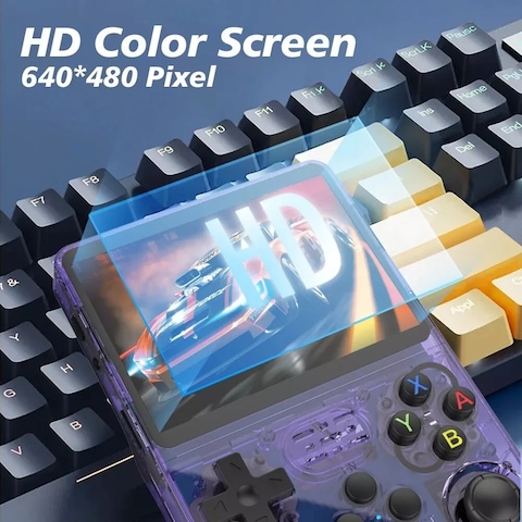 Handheld Retro Video Game Console &ndash; Linux System, 64GB Storage, 3.5-Inch IPS Screen, Portable Gaming Device with Preloaded Classic Games, 4000+ Titles,