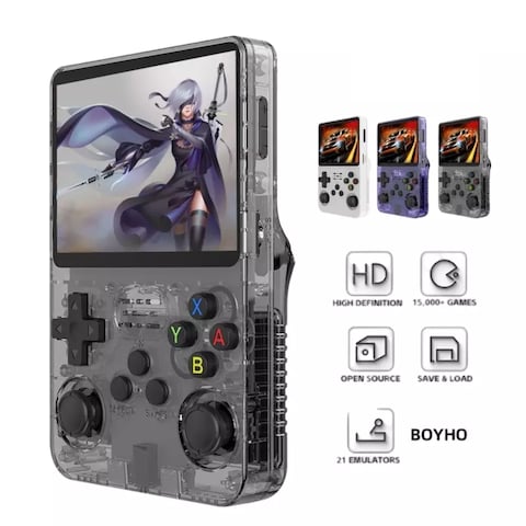 Handheld Retro Video Game Console &ndash; Linux System, 64GB Storage, 3.5-Inch IPS Screen, Portable Gaming Device with Preloaded Classic Games, 4000+ Titles,