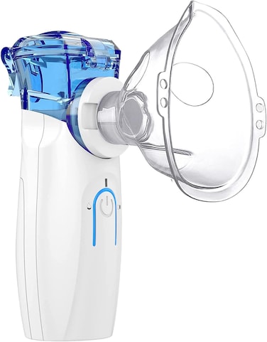 Portable Nebulizer Machine &ndash; Cool Mist Steam Inhaler, USB/Battery Operated, Compact Nebulizer for Adults &amp; Kids, Moisture Therapy for Home, Office, Travel Use,