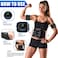 حزام شد البطن الذكي EMS Muscle Stimulator - جهاز تحفيز عضلات البطن المحمول لتمرين عضلات البطن والظهر والخصر، معدات اللياقة البدنية المنزلية للرجال والنساء