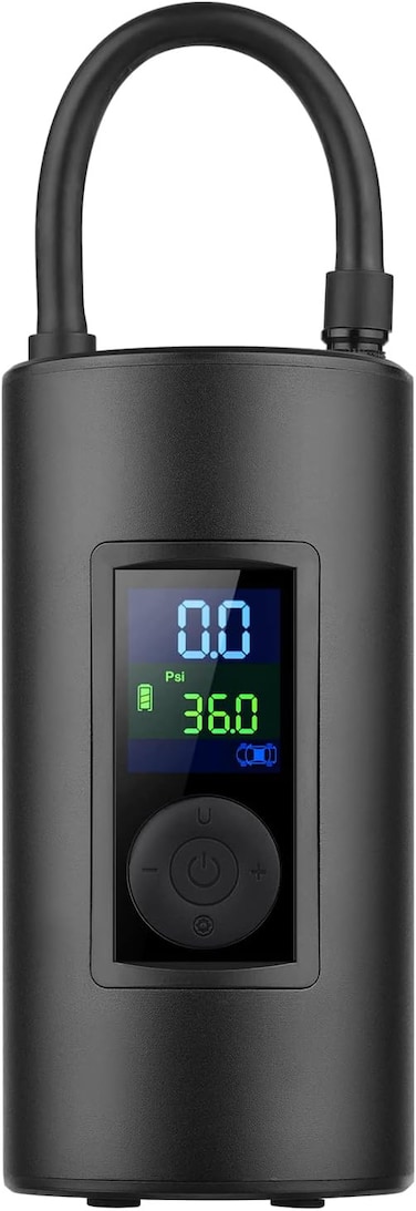 Portable Electric Air Compressor 2 &ndash; 150 PSI Tire Inflator Pump for Car, Scooter, Bike &amp; Ball &ndash; Cordless Tire Inflation with Digital Pressure Detection, 
