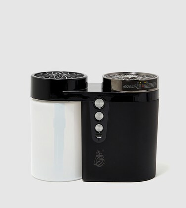 موزع البخور الكهربائي - موزع العطور للمنزل والمكتب والسيارة، مبخرة زيت عطري مع إضاءة LED، تصميم أنيق، مثالي للبخور التقليدي والعلاج بالروائح