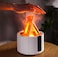 USB Ultrasonic Humidifier with Fire Flame Lamp &ndash; Aromatherapy Bonfire Oil Diffuser, Creative Campfire Design with Remote Control, LED Flame Light