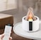 USB Ultrasonic Humidifier with Fire Flame Lamp &ndash; Aromatherapy Bonfire Oil Diffuser, Creative Campfire Design with Remote Control, LED Flame Light