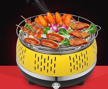 Charcoal Express Kool Grill - Portable &amp; Lightweight BBQ Grill, Smokeless Charcoal Grill for Outdoor Cooking, Compact BBQ for Camping, Picnics, and Tailgating