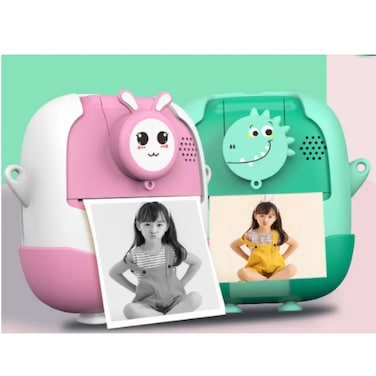 Kids Instant Print Camera with Digital Photo &amp; Video, 32GB Card, 4 Print Rolls, Silicone Cover, Selfie Mode, and Fun Filters &ndash; Ideal Birthday Gift for Toddler Boys and Girls
