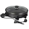 Multi-Function Electric Heat Pan for Pizza Cooking and Frying, Non-Stick Surface, Adjustable Temperature Control, 12-Inch Versatile Frying &amp; Grilling Pan
