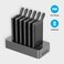 6-in-1 Power Bank Station 10000mAh with Built-in Cable, 3 Portable Power Bank Packs &amp; 1 Rapid Recharging Station - Compatible with iPhone 13 Pro Max, Xiaomi, Black

