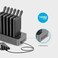 6-in-1 Power Bank Station 10000mAh with Built-in Cable, 3 Portable Power Bank Packs &amp; 1 Rapid Recharging Station - Compatible with iPhone 13 Pro Max, Xiaomi, Black
