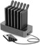 6-in-1 Power Bank Station 10000mAh with Built-in Cable, 3 Portable Power Bank Packs &amp; 1 Rapid Recharging Station - Compatible with iPhone 13 Pro Max, Xiaomi, Black
