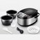 Rice Cooker &amp; Steamer 3/4L Large Capacity, 6-Layer Aluminum Alloy Non-Stick Liner for Perfectly Cooked Rice, Steamed Meals, and Easy Cleanup
