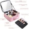 Smart LED Light Mirror Cosmetic Case, Travel Makeup Bag with LED Mirror, Portable Makeup Organizer for Women, Beauty Storage Box for Girls, Handbag