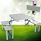 Folding Camping Table and Chairs Set with Umbrella Hole, Portable Picnic Table &amp; Stool Set for Outdoor Camping, BBQs, Dining, Fishing, Travel, and Home Use