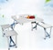 Folding Camping Table and Chairs Set with Umbrella Hole, Portable Picnic Table &amp; Stool Set for Outdoor Camping, BBQs, Dining, Fishing, Travel, and Home Use