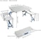 Folding Camping Table and Chairs Set with Umbrella Hole, Portable Picnic Table &amp; Stool Set for Outdoor Camping, BBQs, Dining, Fishing, Travel, and Home Use