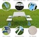 Folding Camping Table and Chairs Set with Umbrella Hole, Portable Picnic Table &amp; Stool Set for Outdoor Camping, BBQs, Dining, Fishing, Travel, and Home Use