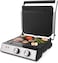 ماكينة صنع الساندويتشات الداخلية من Press Grill مع التحكم في درجة الحرارة، 4 شرائح من الألواح المطلية غير اللاصقة - شواية متعددة الاستخدامات للسندويتشات والبانيني والجبن المشوي والمزيد