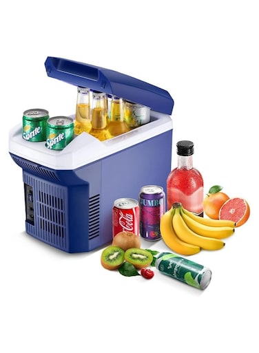 Portable Mini Car Refrigerator 8L Compact 12V DC/120-240V AC Cooler and Freezer for Car, RV, Camping, Travel, Fishing, and Home Use Energy-Efficient Mini Fridge