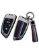 TTQK Key Case Compatible with BMW 2 5 6 7 Series, X1 X2 X3 X5 X6 Key Fob Cover, Metal Shell Keychain  Scratch-Resistant Gunmetal Finish, Premium Car Key Protector
