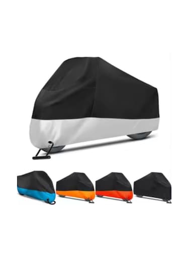 Motorcycle Dust Cover Waterproof UV Protection - Heavy Duty Universal Fit for Harley Davidson, Yamaha, Kawasaki - All-Weather Outdoor 
