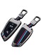Soft Silicone Full Protection Key Case Holder with Keychain Metal Shell &ndash; Compatible with BMW 2, 5, 6, 7, X1, X2, X3, X5, and X6 Series &ndash; Durable and Stylish Key Fob Protector
