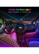 Car LED Strip Light Kit - 4pcs 36 LED Multi-Color Interior Lights, Waterproof Under Dash Lighting with Multi-Mode Change, Wireless Remote Control, Car Charger Included, DC 12V
