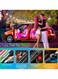 Car LED Strip Light Kit - 4pcs 36 LED Multi-Color Interior Lights, Waterproof Under Dash Lighting with Multi-Mode Change, Wireless Remote Control, Car Charger Included, DC 12V
