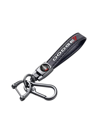 Genuine Leather Car Keychain for Men and Women - Durable Key Ring with Metal Clip   Stylish Black Key Chain for Car Keys, Bags, and Accessories   Premium Gift for Family &amp; Friends
