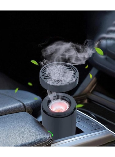 Rechargeable Mini Portable 5V 2A Electric Incense Burner for Car &amp; Home - USB Rechargeable Car Decor, Aromatherapy Incense Holder, Black &ndash; Ideal Gift for Home, Office &amp; Travel
