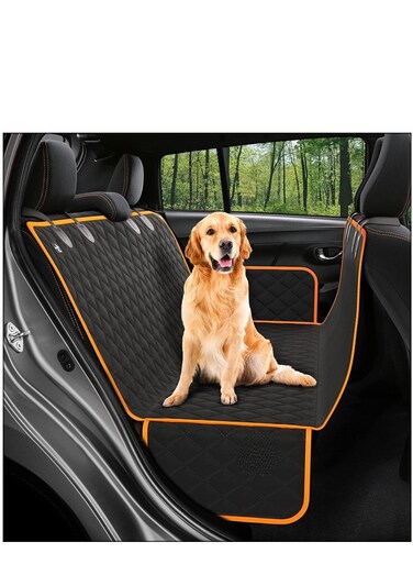 غطاء مقعد السيارة الخلفي المقاوم للماء للكلاب - أرجوحة للحيوانات الأليفة قابلة للغسل ومضادة للانزلاق، مقاومة للخدش، مناسبة عالميًا للسيارات وسيارات الدفع الرباعي والشاحنات - مريحة ومتينة