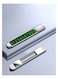 Metal Car Temporary Parking Card &ndash; Luminous Phone Number Plate with Magnetic Adsorption, Rotatable Privacy Protection, and Sleek Design
