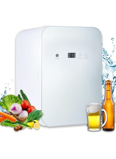 Mini Refrigerator 8L Portable Thermoelectric Cooler &amp; Warmer with Tempered Glass Panel &ndash; Adjustable Digital Temperature Control