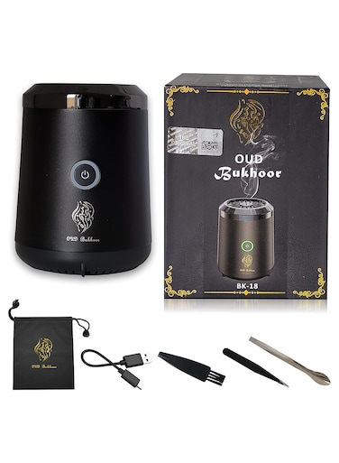 مبخرة كهربائية صغيرة محمولة قابلة لإعادة الشحن عبر USB - مبخرة راتنجية للديكور المنزلي والمكتبي، موزع رائحة البخور العربي/البخور