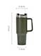 2024 Stainless Steel Insulated Tumbler with Straw &amp; Handle &ndash; Large Capacity Travel Cup for Office, Home, and Car &ndash; Stylish Purple Design for Men &amp; Women

