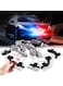 Red Blue 16LED Grille Strobe Lights - Emergency Dash Deck Visor Flash Lights with Wireless Remote Control, 12V for Car, Truck, Ambulance, Police