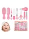 مجموعة العناية بالطفل والعناية به من 9 قطع - مجموعة العناية بالطفل حديث الولادة مع مقص أظافر الطفل ومقص ومشط شعر وفرشاة ومنظف أنف وإكسسوارات أمان